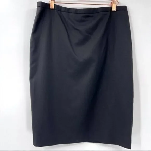 Brooks brothers black wool pencil skirt 12 BoxM - Picture 1 of 3